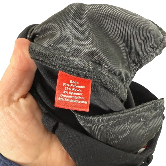 Saks Fifth Avenue Red Label Women’s Trousers Leather Detailing Black Size 0 - Picture 7 of 8